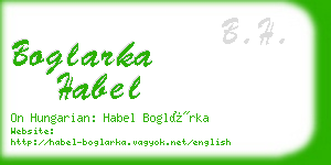 boglarka habel business card